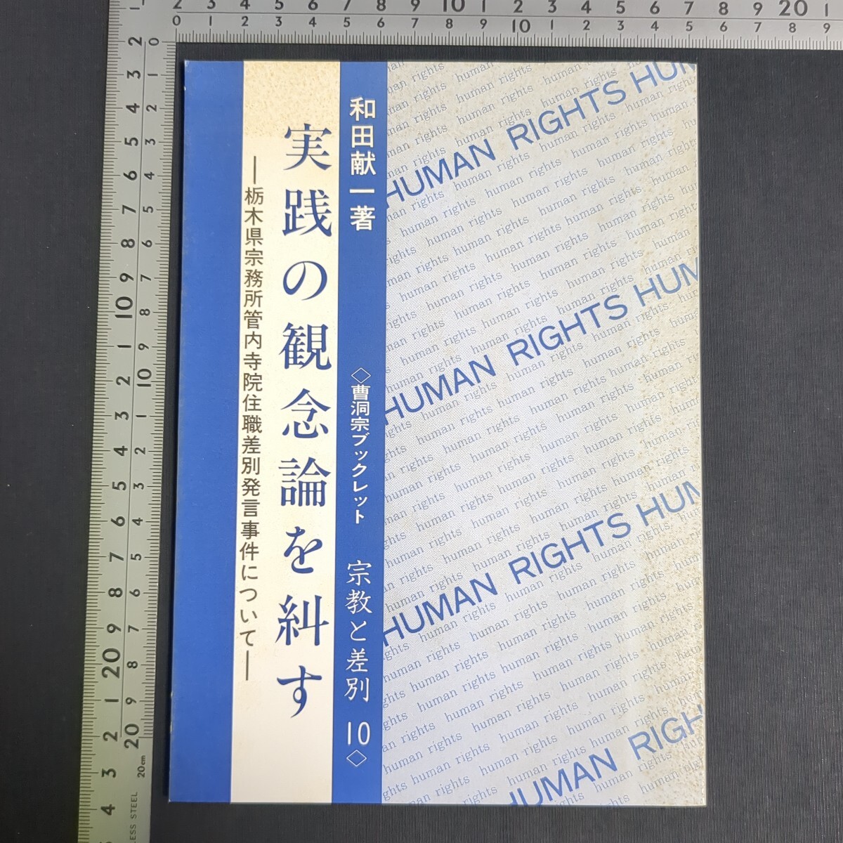 a917)仏教書 和田献一 曹洞宗ブックレット 宗教と差別10『実践の観念論を糾す』1995年 曹洞宗宗務庁 禅宗 部落差別 人権 非人 同和問題拍卖