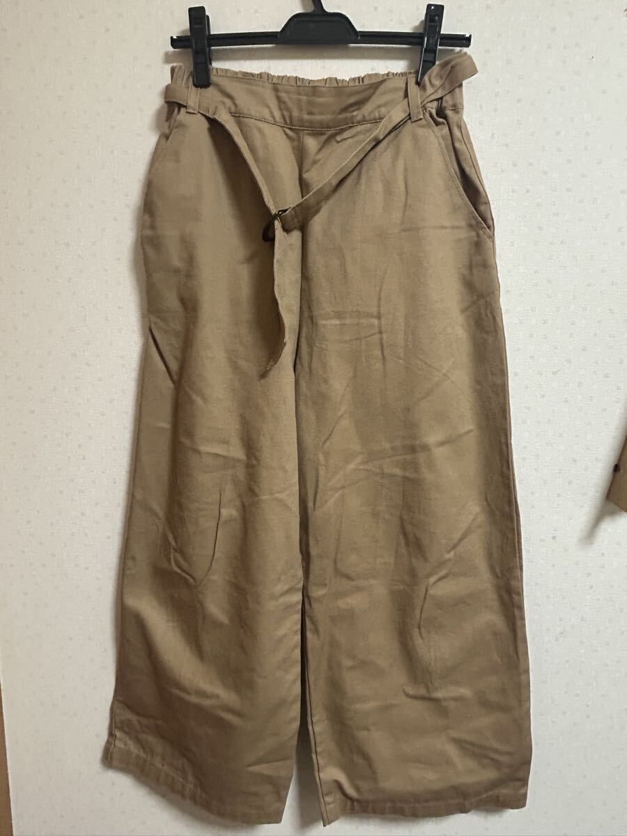 sevendays=Sunday コットンチノパン  ワイドパンツ L ベージュ拍卖