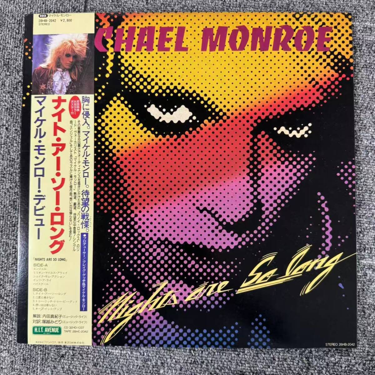 帯付 LP/Michael Monroe「Nights Are So Long」LP(12インチ)/H.I.T. Avenue Records(28HB-2042)/洋楽ロック/SNJ102022拍卖