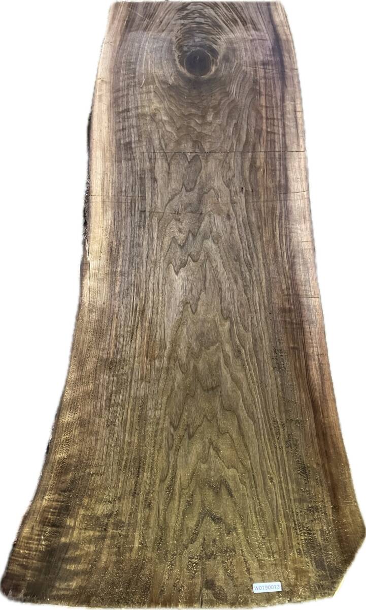 W0190013 ウォールナット 杢 木裏 一枚板拍卖