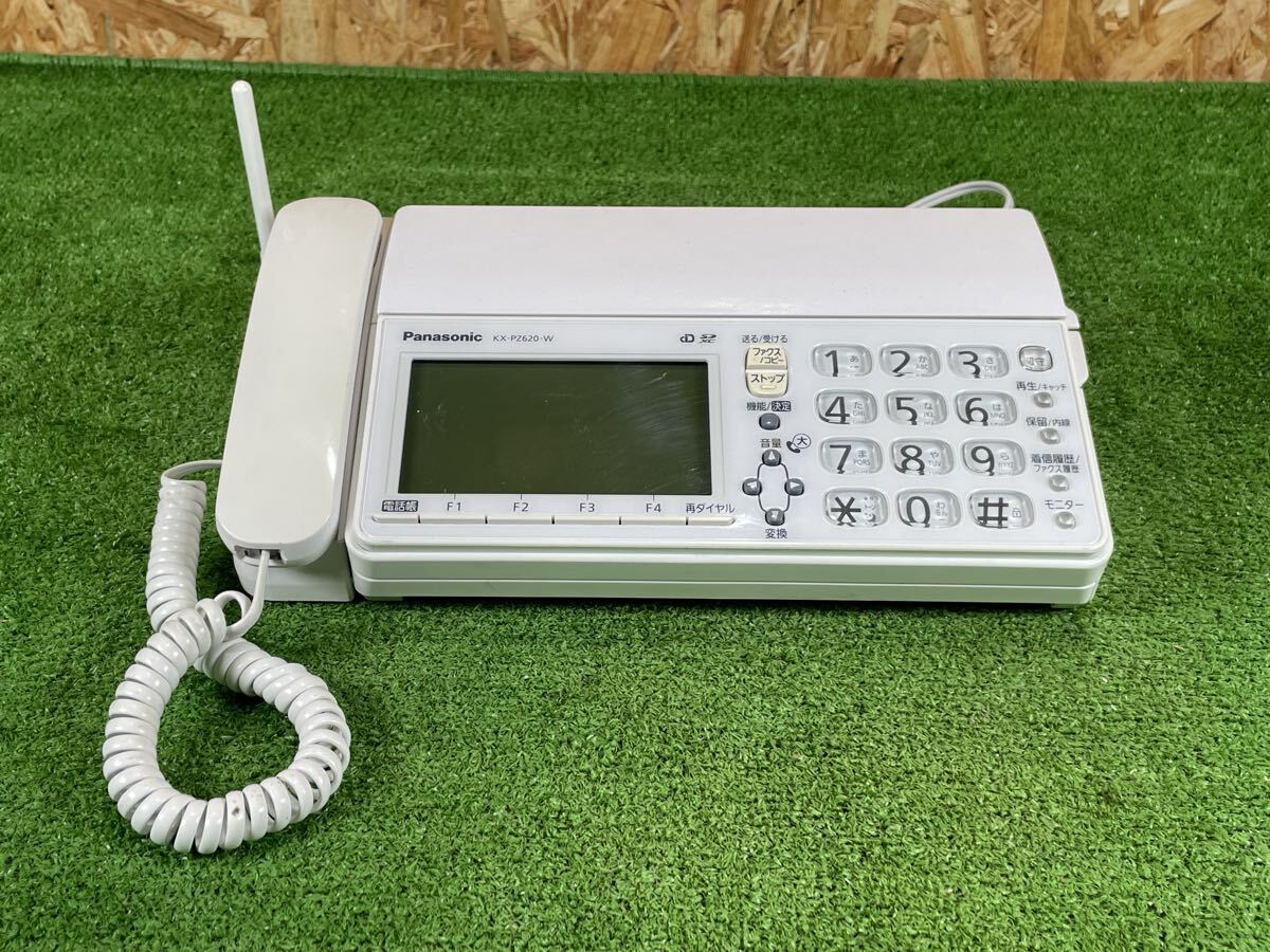 10B56 Panasonic KX-PZ620-W 電話機 親機のみ パナソニック おたっくす ホワイト 通話OK 現状品拍卖