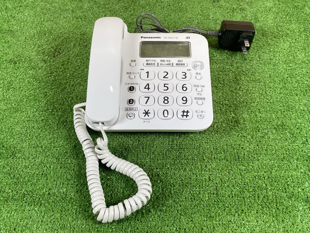 10B57 Panasonic パナソニック電話機 VE-GZ21-W 親機のみ 通話OK 現状品拍卖
