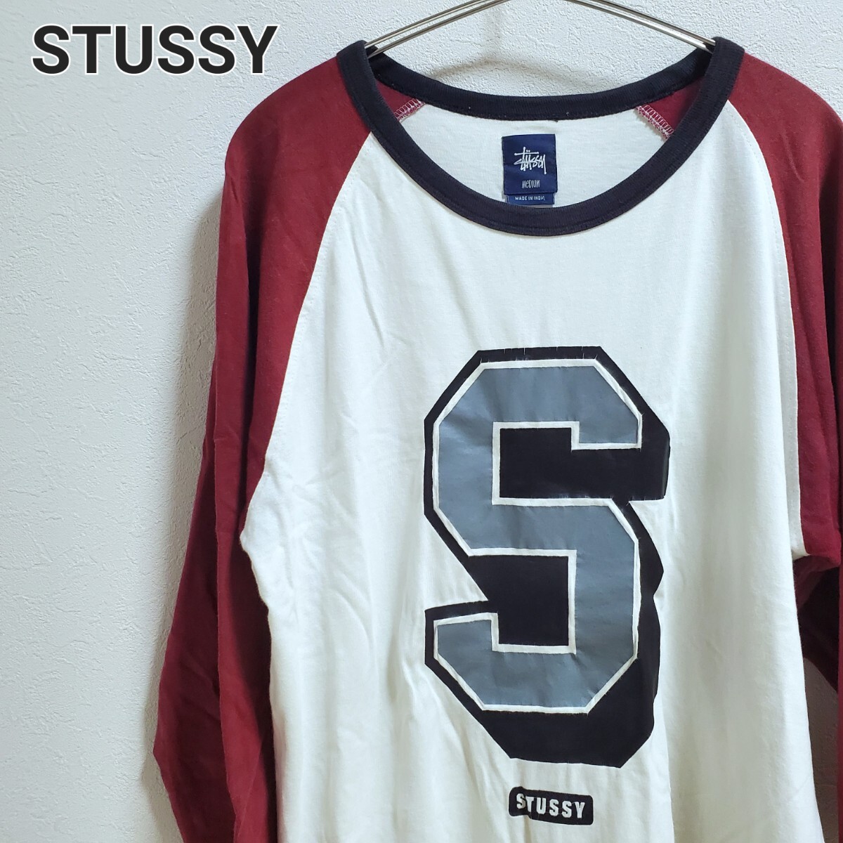 OLD STUSSY ステューシー ラグラン 90s シングルステッチ 紺タグ拍卖