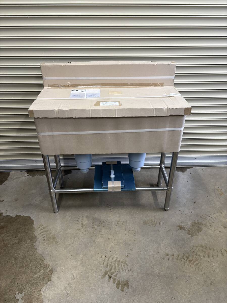 s250918-1 新品未使用 二槽シンク 900x450x850(150)拍卖