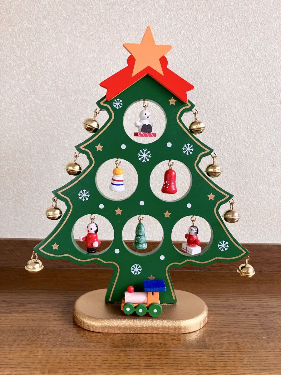 木製クリスマスツリー♪ グリーン クリスマス飾り ミニツリー 卓上ツリー オーナメント 平面 コンパクト 拍卖
