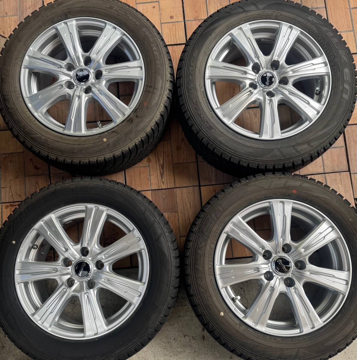 MID Euro Speed 16インチ アルミホイール タイヤ 205/60R16 FALKEN ESPIA W-ACE 4本セット 16X6.5J ファルケン ユーロスピード拍卖