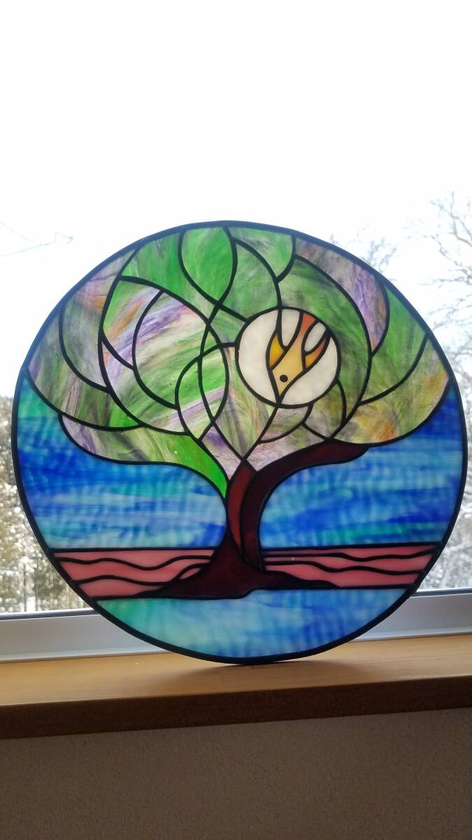 ハンドメイド ステンドグラス(エンゼルフィッシュ)拍卖