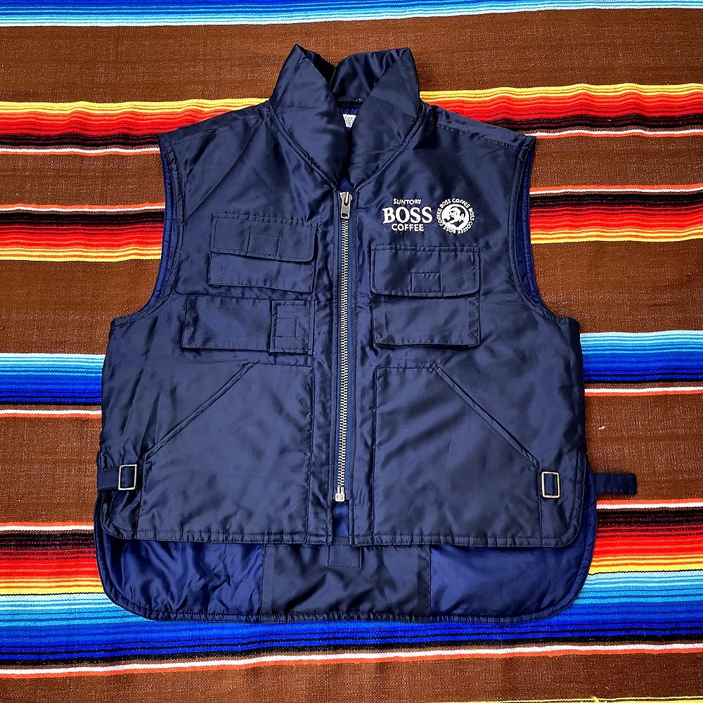 ◇サントリー ボス コーヒー ボスジャン 中綿 ベスト◇検索 bossジャン ノベルティ SUNTORY BOSS COFFEE拍卖