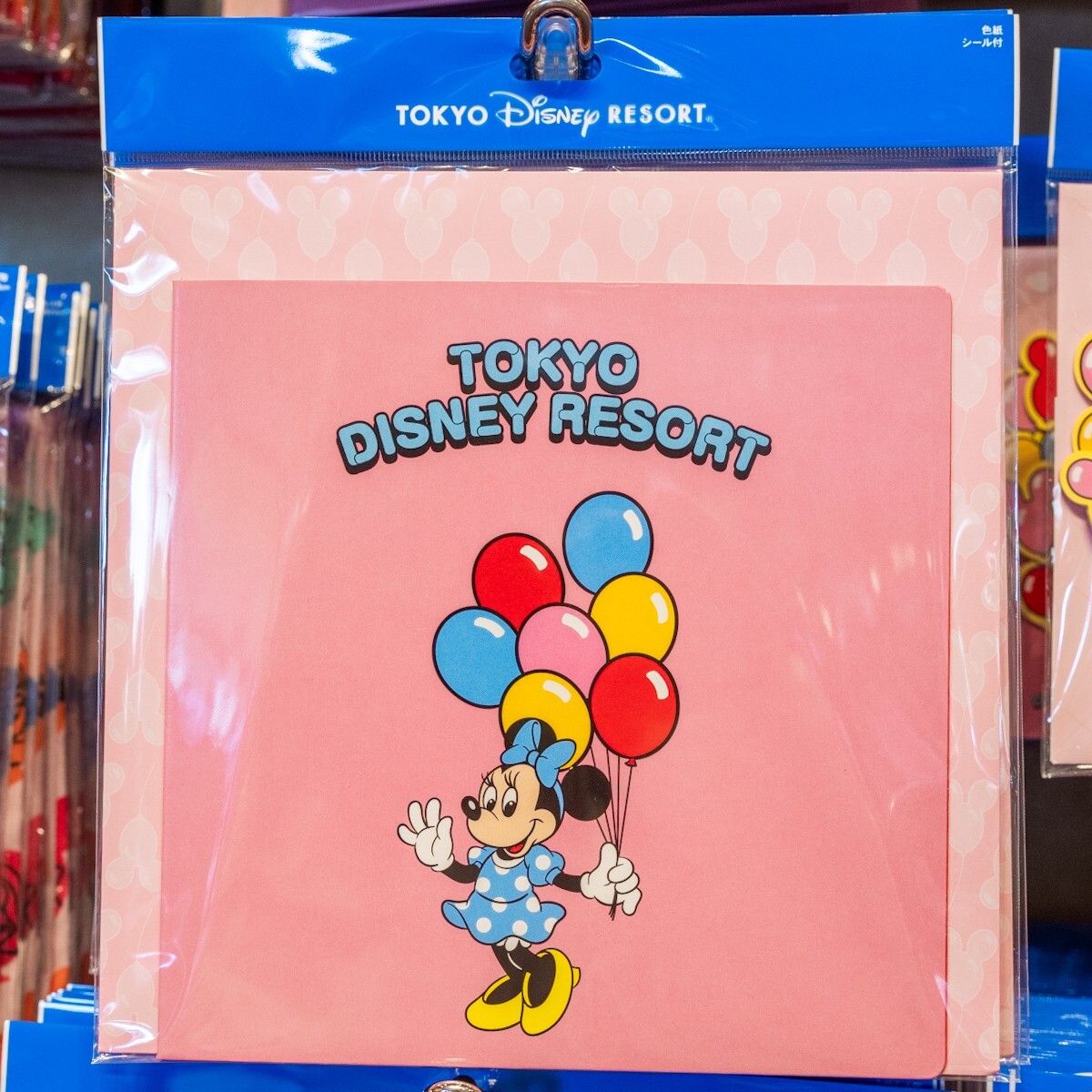 東京ディズニーリゾート 限定 色紙 ミニー ミッキーバルーン 色紙シール付き TOKYO Disney resort Disneyland拍卖