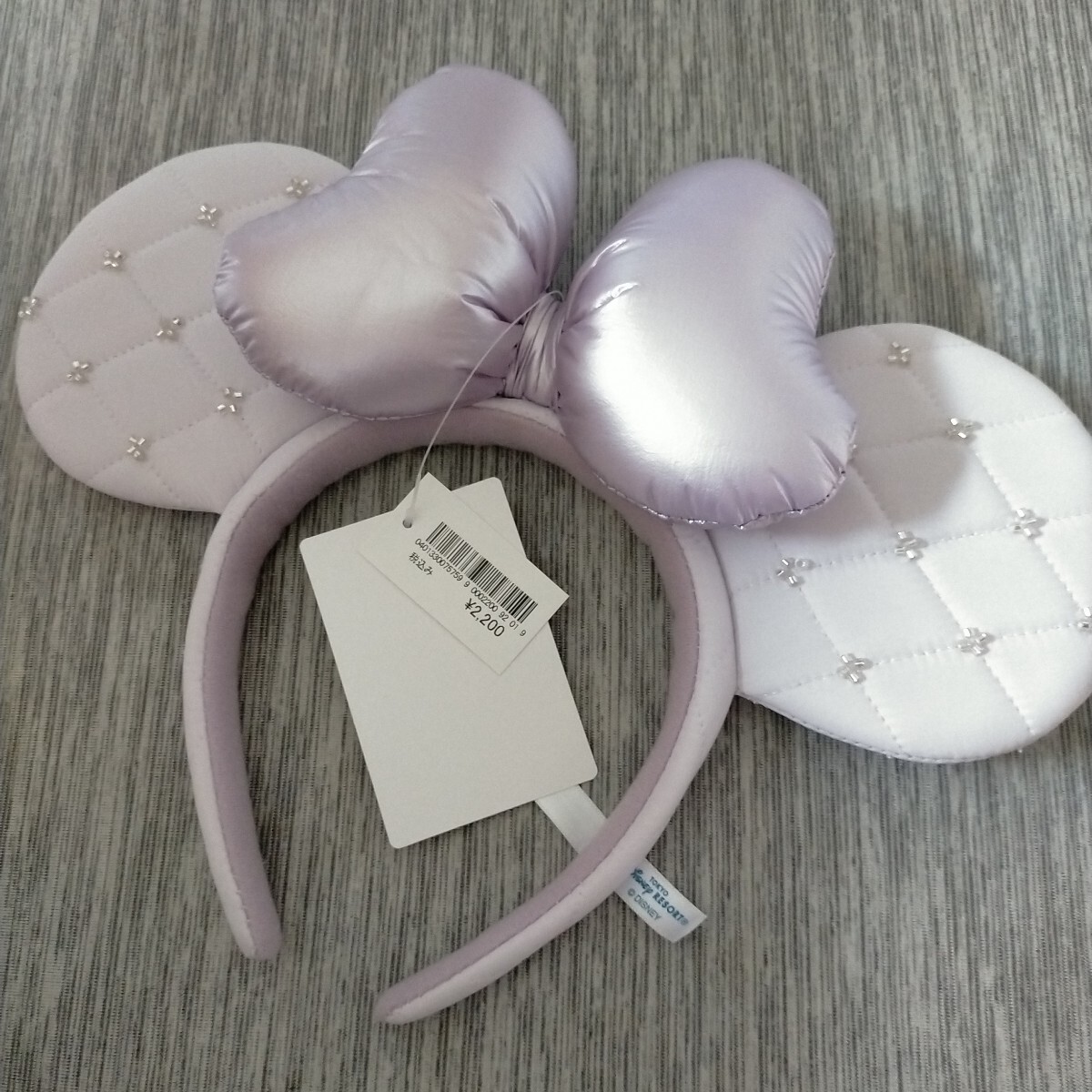 ディズニー カチューシャ ミニーマウス リボン TDR スパンコール パープル 東京ディズニーリゾート拍卖