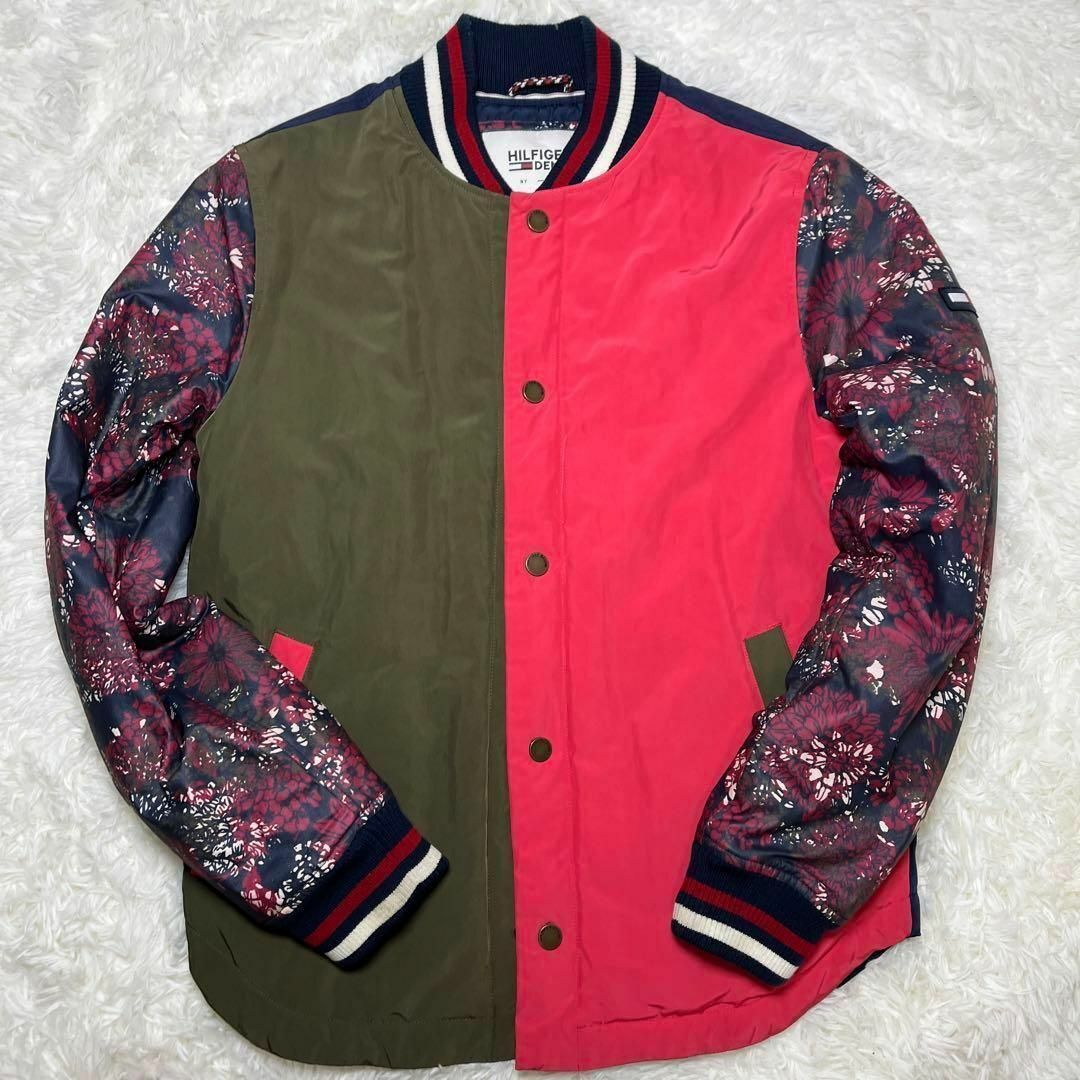 美品 Tommy Hilfiger トミーヒルフィガー HILFIGERDENIM ブルゾン ジャケット 花柄 切り替え キルティング拍卖