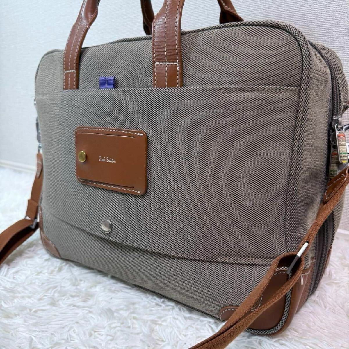 美品 Paul Smith ポールスミス 2way A4 A3収納 PC可 ブリーフケース ビジネスバッグ拍卖
