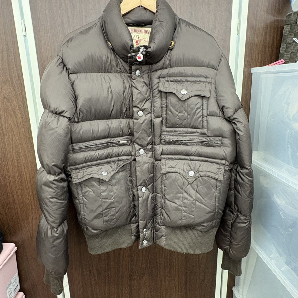 ●1円スタート●TRUE RELIGION トゥルーレリジョン ダウンジャケット L ダークブラウン アウター HS209006拍卖