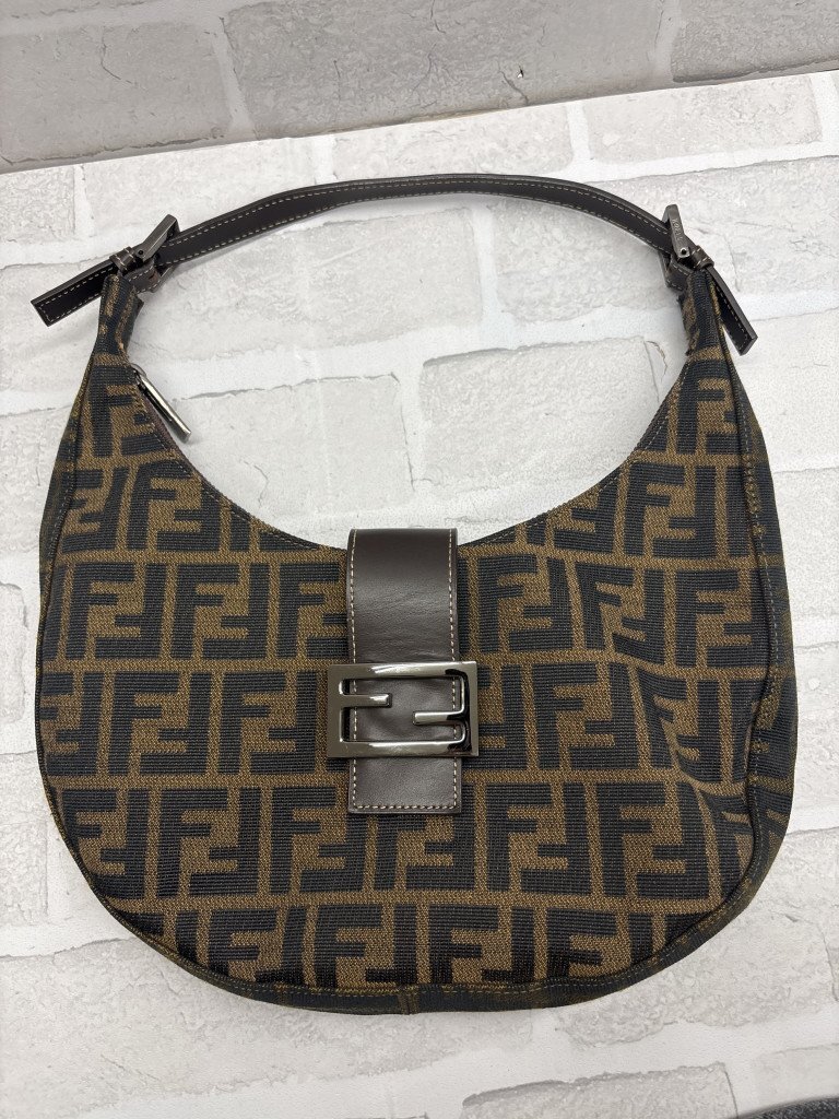◎FENDI フェンディ ワンハンドバッグ ズッカ柄 ブラウン系 レディース TW203516拍卖