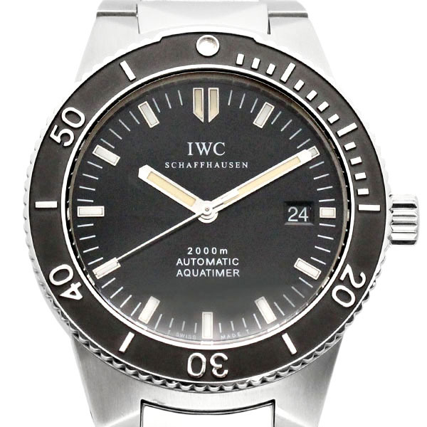 インターナショナルウォッチカンパニー IWC GST アクアタイマー デイト IW353602 ブラック文字盤 SS メンズ腕時計 自動巻き 42mm ブランド拍卖