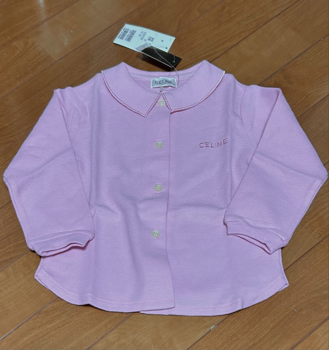 セリーヌ CELINE ピンク 長袖 長袖ブラウスポロシャツ サイズ90 新品タグ付 トップス拍卖