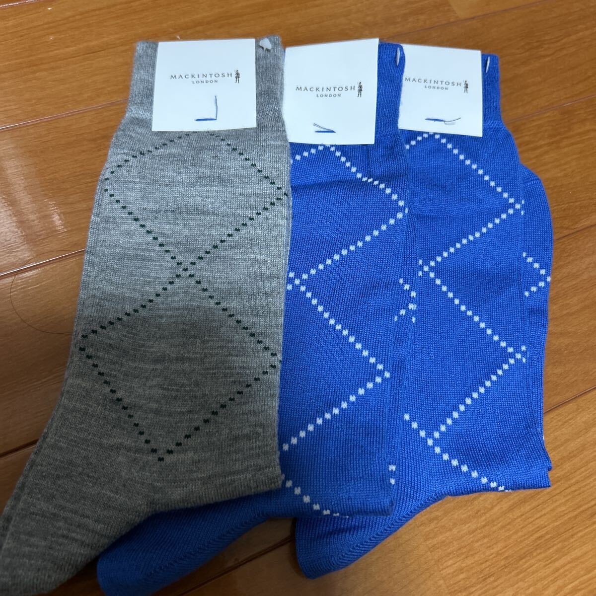 ② Macintosh マッキントッシュ ソックス 靴下 サイズ25〜27 3足 新品 ビジネスソックス マッキントッシュロンドン拍卖
