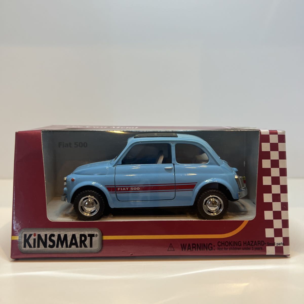 1/24 KINSMART FIAT フィアット 500 ライトブルー オフィシャルプロダクト ミニカー 拍卖