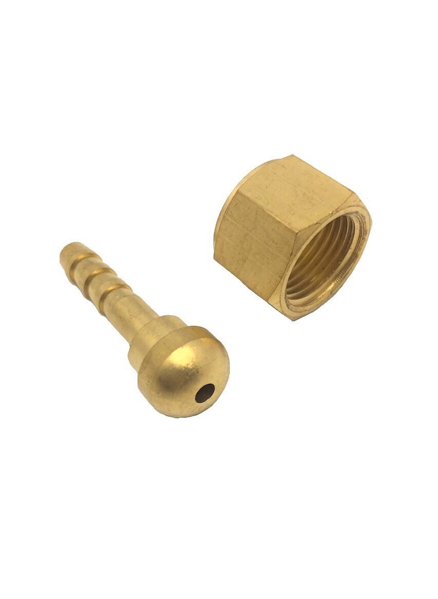 CO2 / TIG ガスホース ジョイントセット組(ナット、ニップル)(9/16-18UNF)先端直径:8mm ホース内径 6.5mm 1セット拍卖