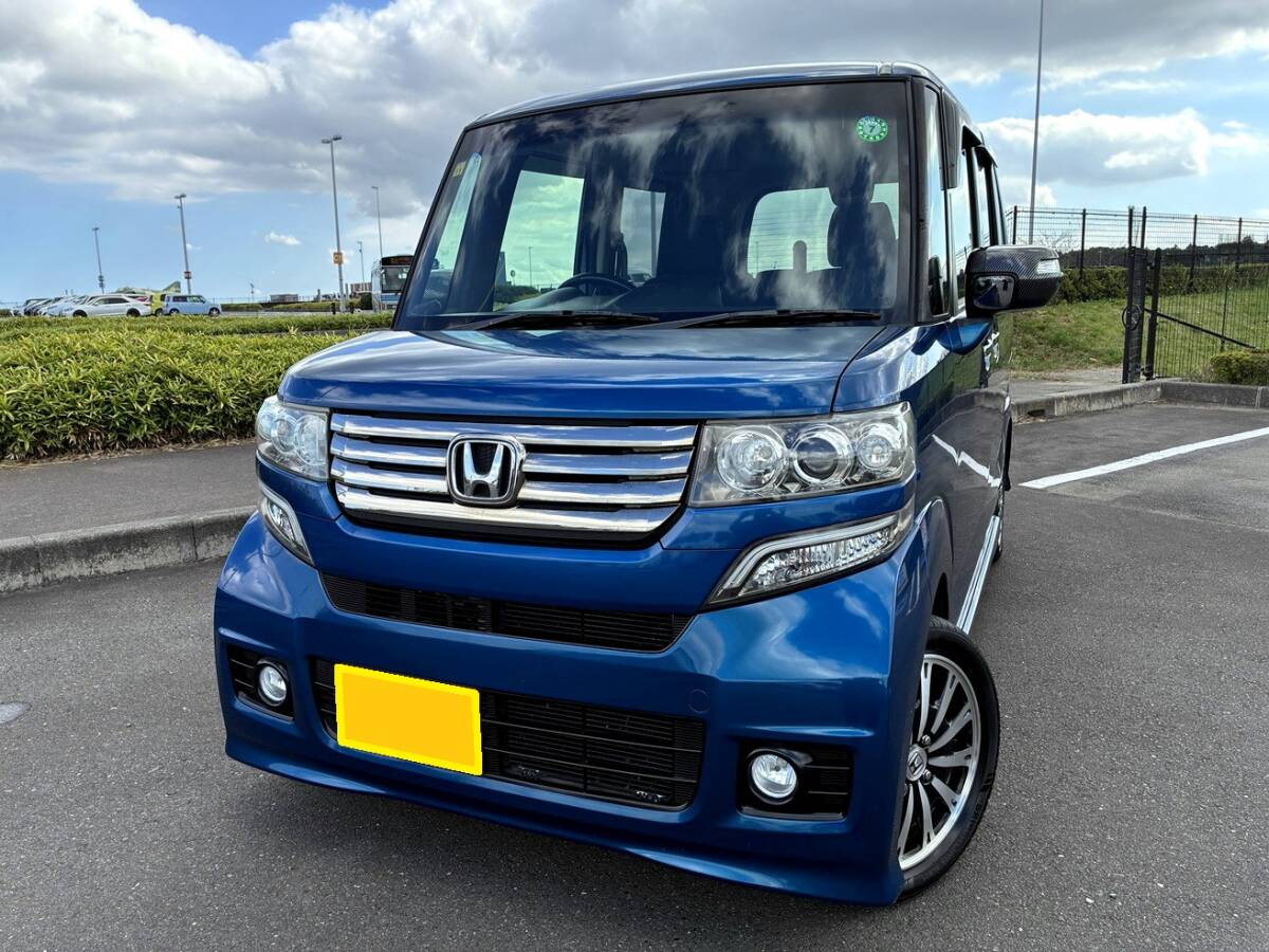 ホンダ N-box カスタム G ターボ ナビ TV バックカメラ クルコン 両側パワースライドドア ETC CVT良好 予備車検取得済み拍卖