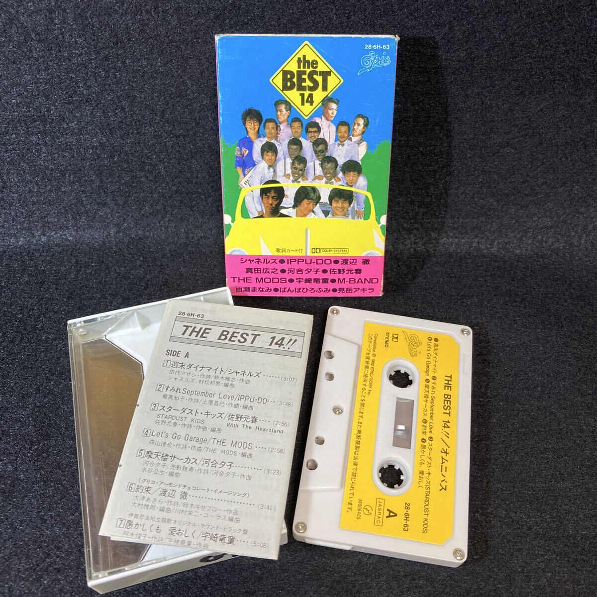the BEST14 シャネルズ IPPU-DO 渡辺徹 真田広之 落合夕子 佐野元春 カセット カセットテープ拍卖