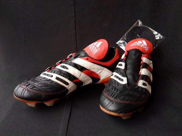 希少 adidas サッカー スパイクシューズ アディダス プレデター アクセレレイター カップ PREDATOR ACCELERATOR CUP 黒白赤 USED 26.5cm拍卖