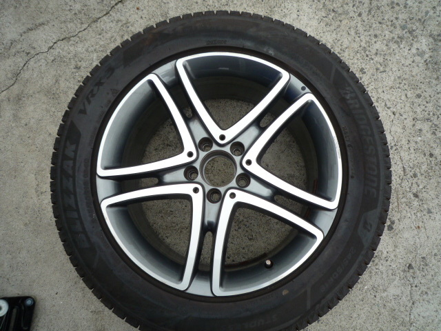 BJ580-1 ベンツ W222 Sクラス ホイール A2224011900 8J×18H2 ET41 タイヤ ブリヂストン ブリザック 245/50R18 1本拍卖