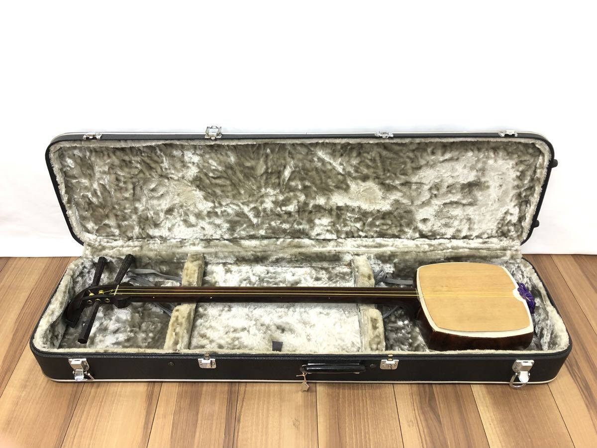 【平】 三味線ハードケース付き 和楽器 弦楽器 ケース 三味線拍卖