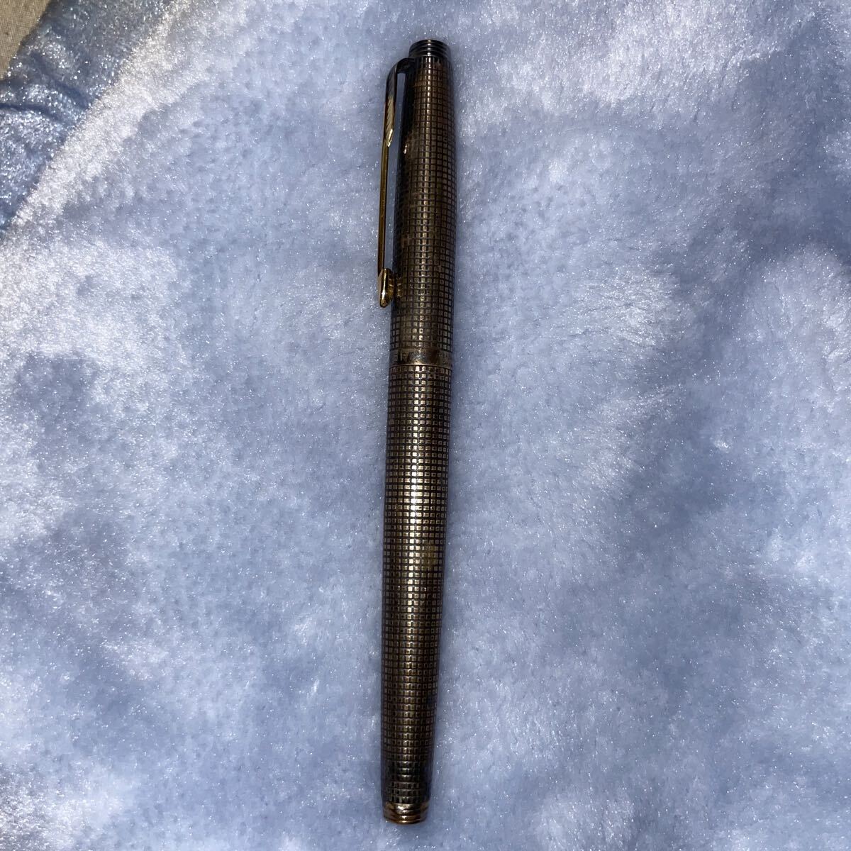 14k PARKER パーカー 万年筆 ペン 格子模様拍卖