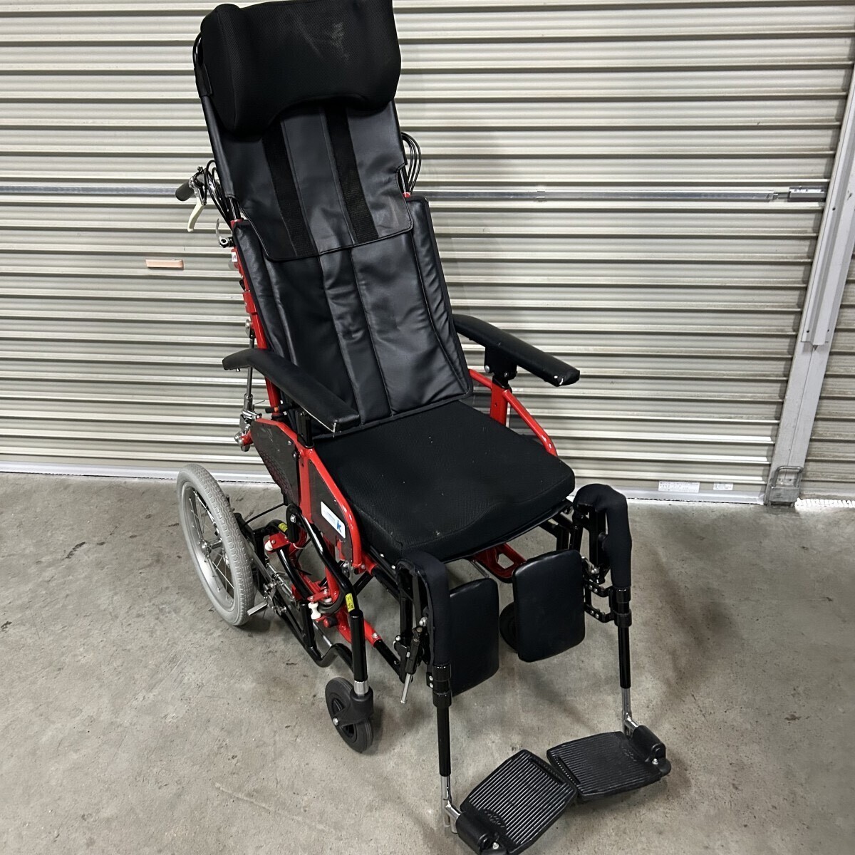 NISSIN 日進 車椅子 REDWOOD レッドウッド トライアングルティルト式 介助用 車いす リクライニング拍卖