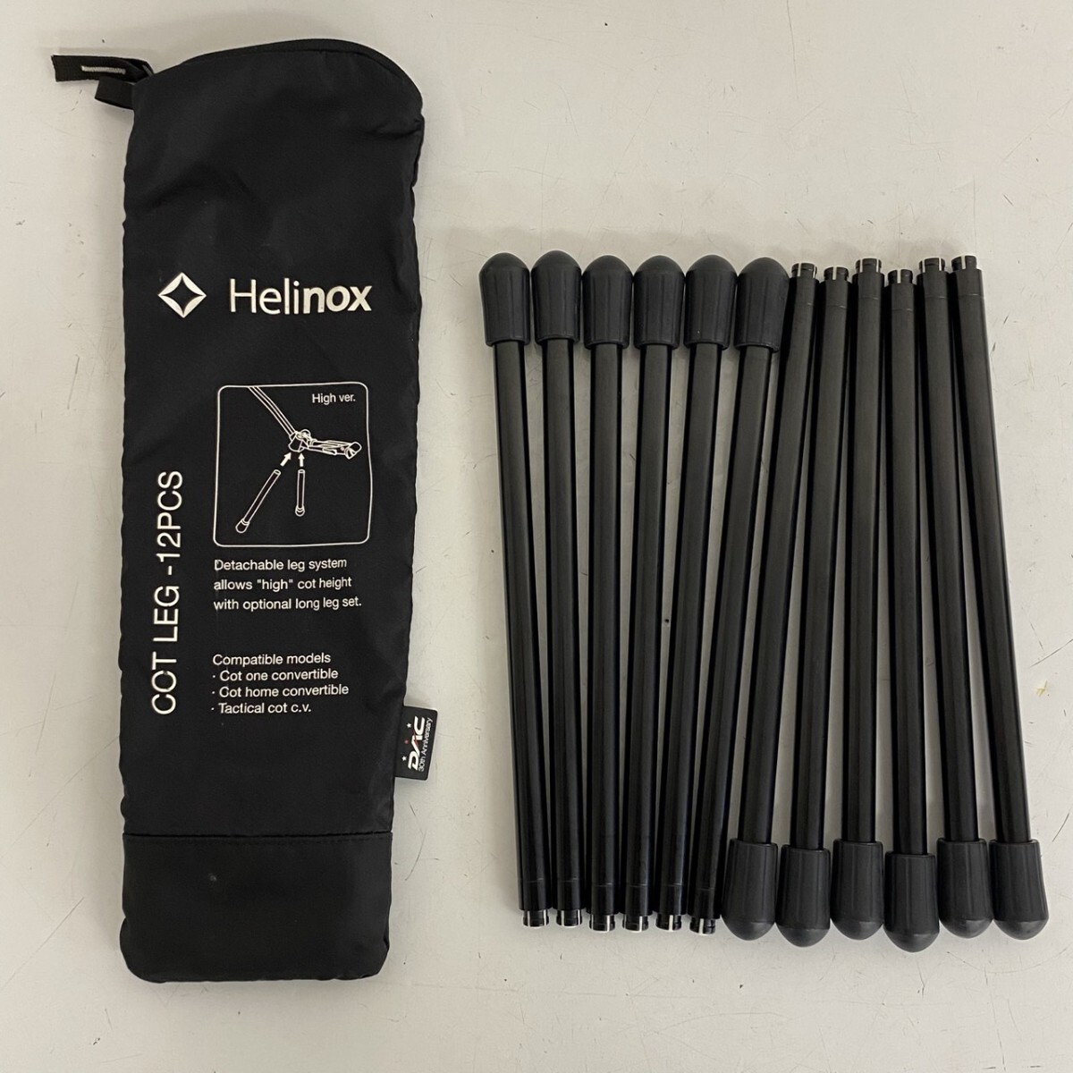美品 Helinox COT LEG-12pcs ヘリノックスコットレッグ 12本セットコット ベッド 足 キャンプ アウトドア拍卖