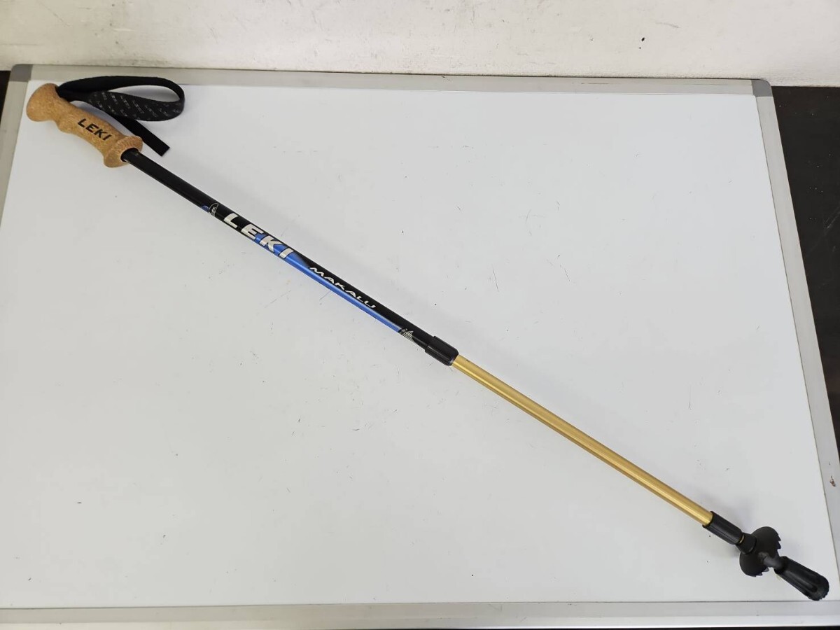 美品 LEKI MAKALU ultralite レキ マカルー トレッキングポール ウルトラライト アウトドア ステッキ 杖拍卖