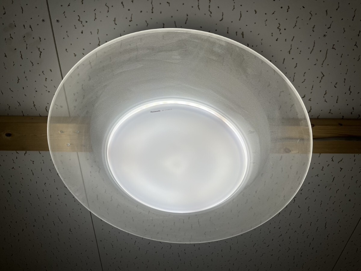 Panasonic パナソニック LEDシーリングライト HH-CF0892A 2021年製 LED照明器具 ~12畳 リモコン付 パネルシリーズ 丸型タイプ 動作確認済み拍卖