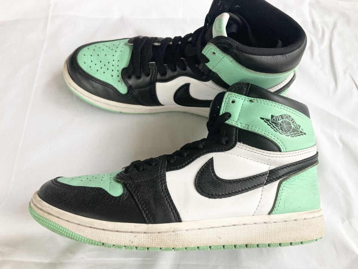 AJ1 エアジョーダン ティファニーブルーNike Air Jordan 1 Green Glow RETRO HIGH OG DZ5485 130 スニーカー シカゴ ブレッド ナイキ拍卖
