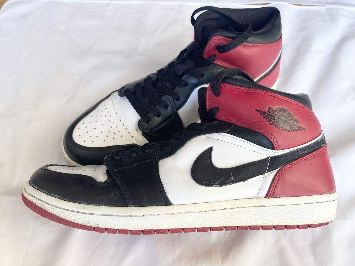 ナイキNIKE AIR JORDAN 1 BLACK TOE 136085-102 エアジョーダン1 BMP PACK シカゴブルズOLD LOVE スニーカー ブレッド シカゴ ツマ黒拍卖