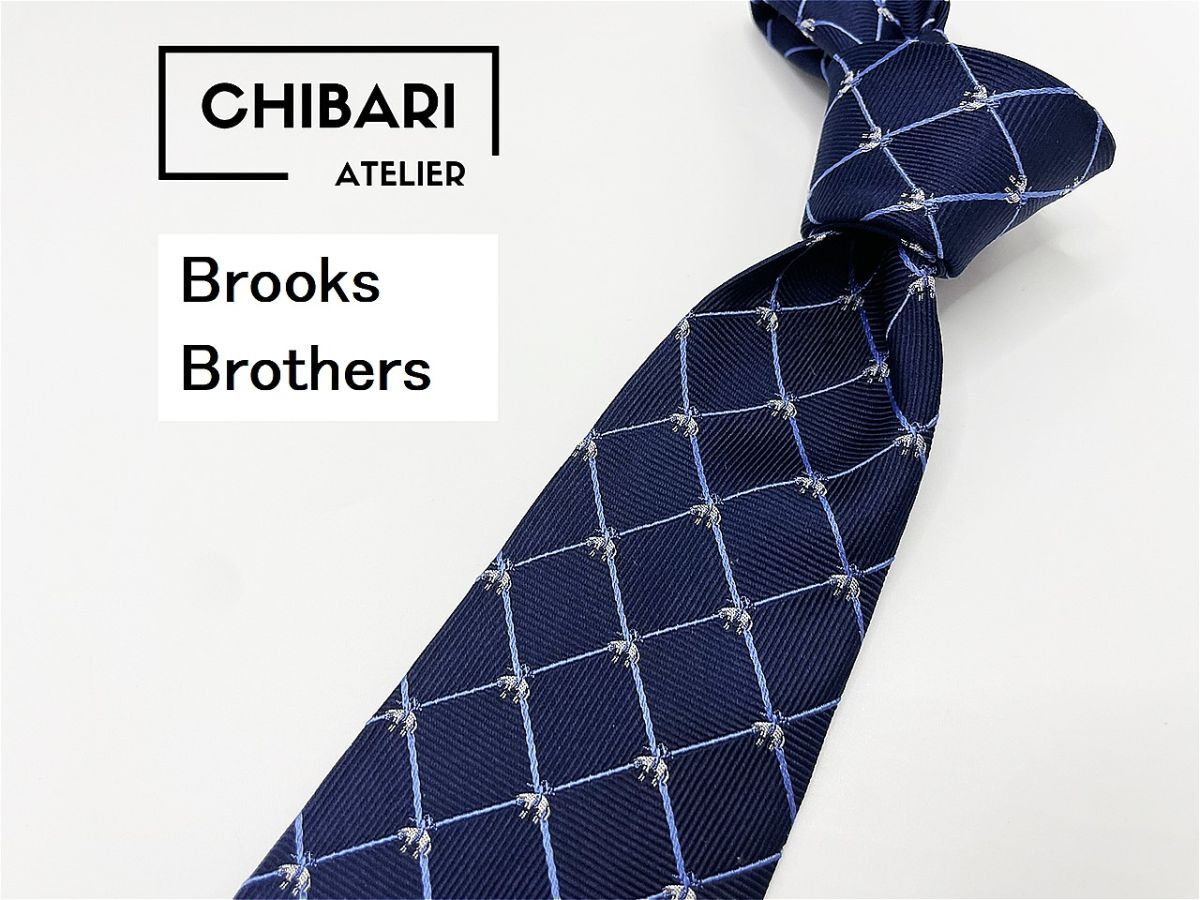 【超美品】BrooksBrothers ブルックスブラザーズ チェック柄 ネクタイ 3本以上 送料無料 メンズ ネイビー 1003017拍卖