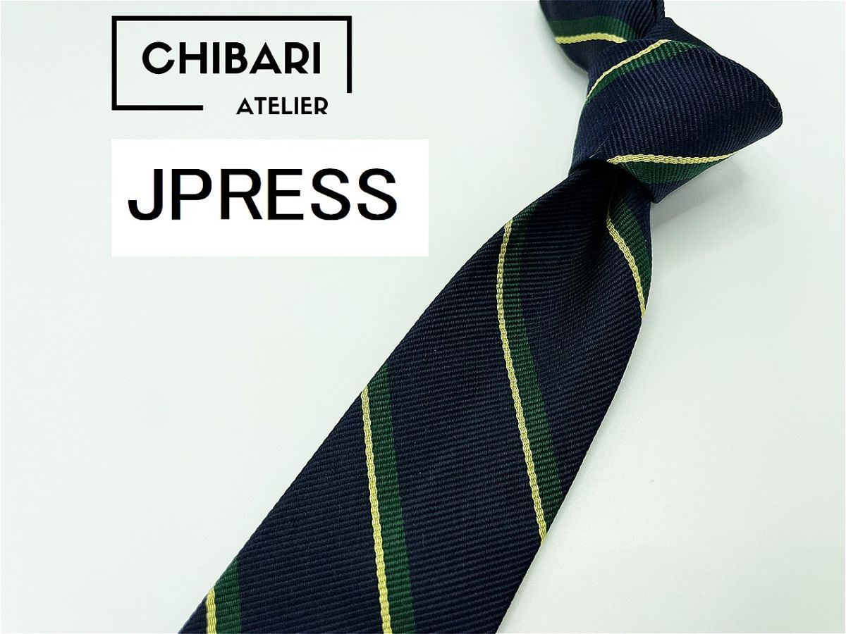 【超美品】JPRESS ジェイプレス レジメンタル柄 ネクタイ 3本以上 送料無料 メンズ ネイビー キッズ 1001242拍卖