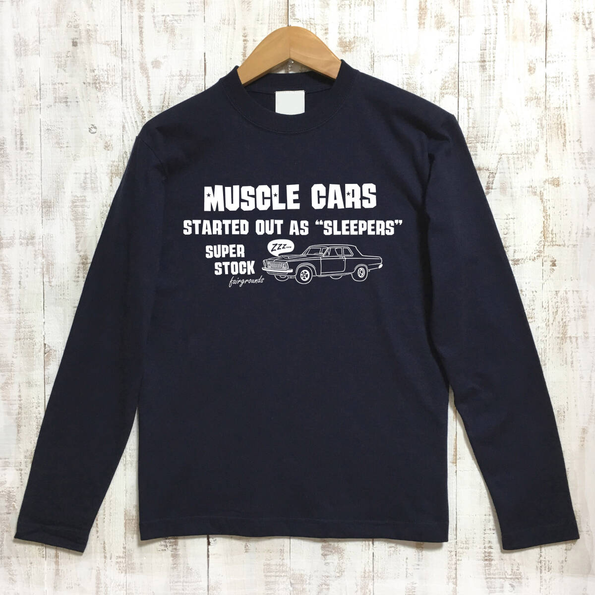 ■SLEEPERS ロンT■XLサイズ(ネイビーxホワイト)アメリカ アメ車 モパ- MOPAR PLYMOUTH SAVOY MAX WEDGE SUPER STOCK拍卖
