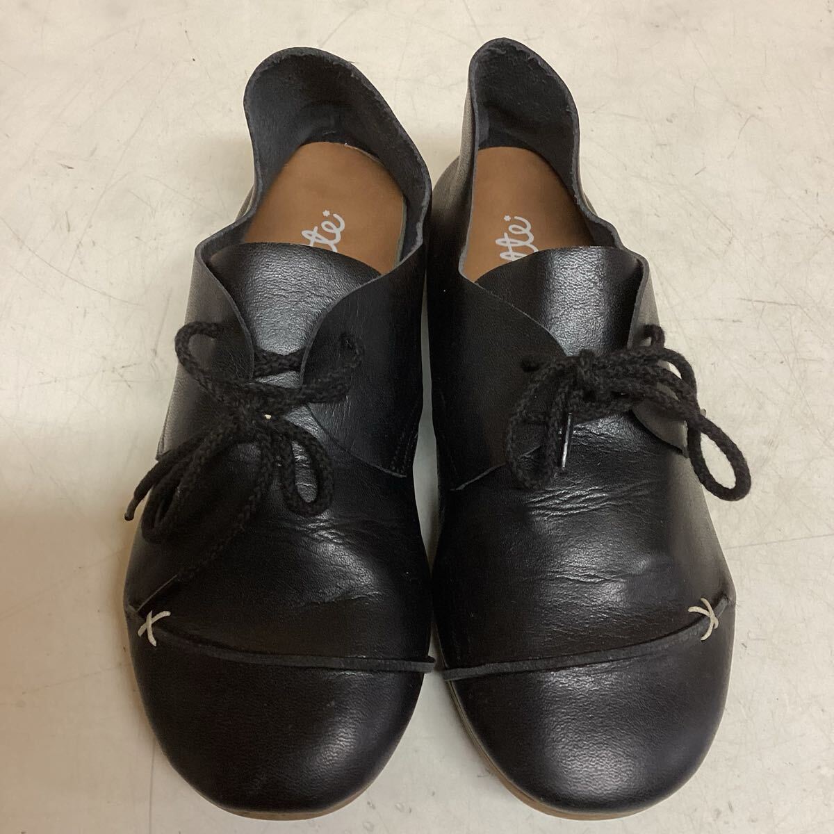 Shutte 黒 レザー シューズ Sサイズ レディース 靴 可愛い (む57)拍卖