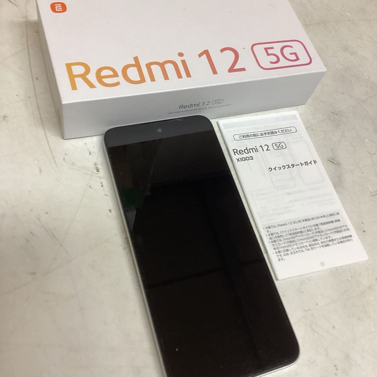 Redmi 12 5G XIG03 スマートフォン 完動品 箱付(へ77)拍卖