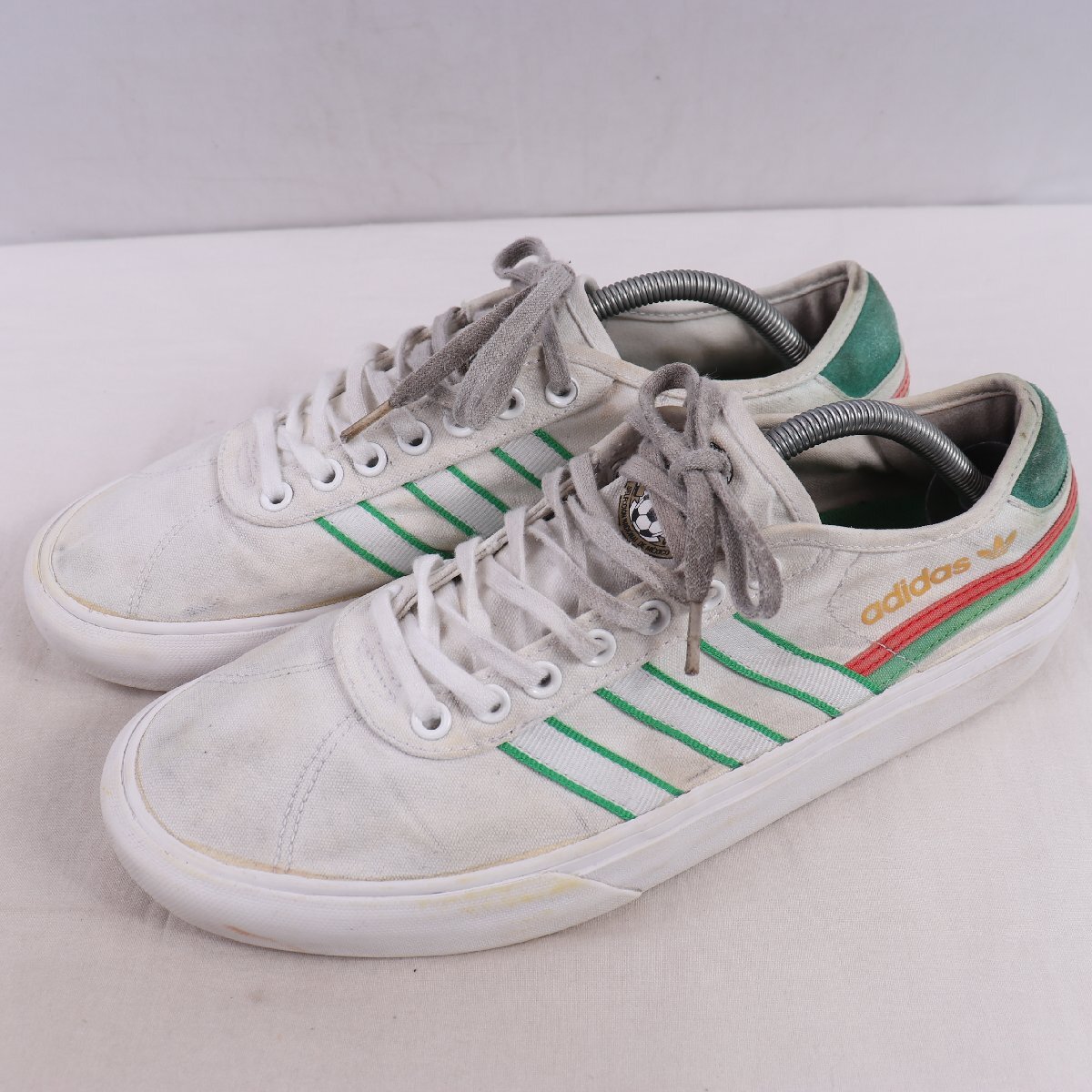 FMF X DELPALA 28.5cm/adidas デルパラ X FMF アディダス スニーカー 白 ホワイト 緑 赤 中古 古着 メンズ ad6786拍卖