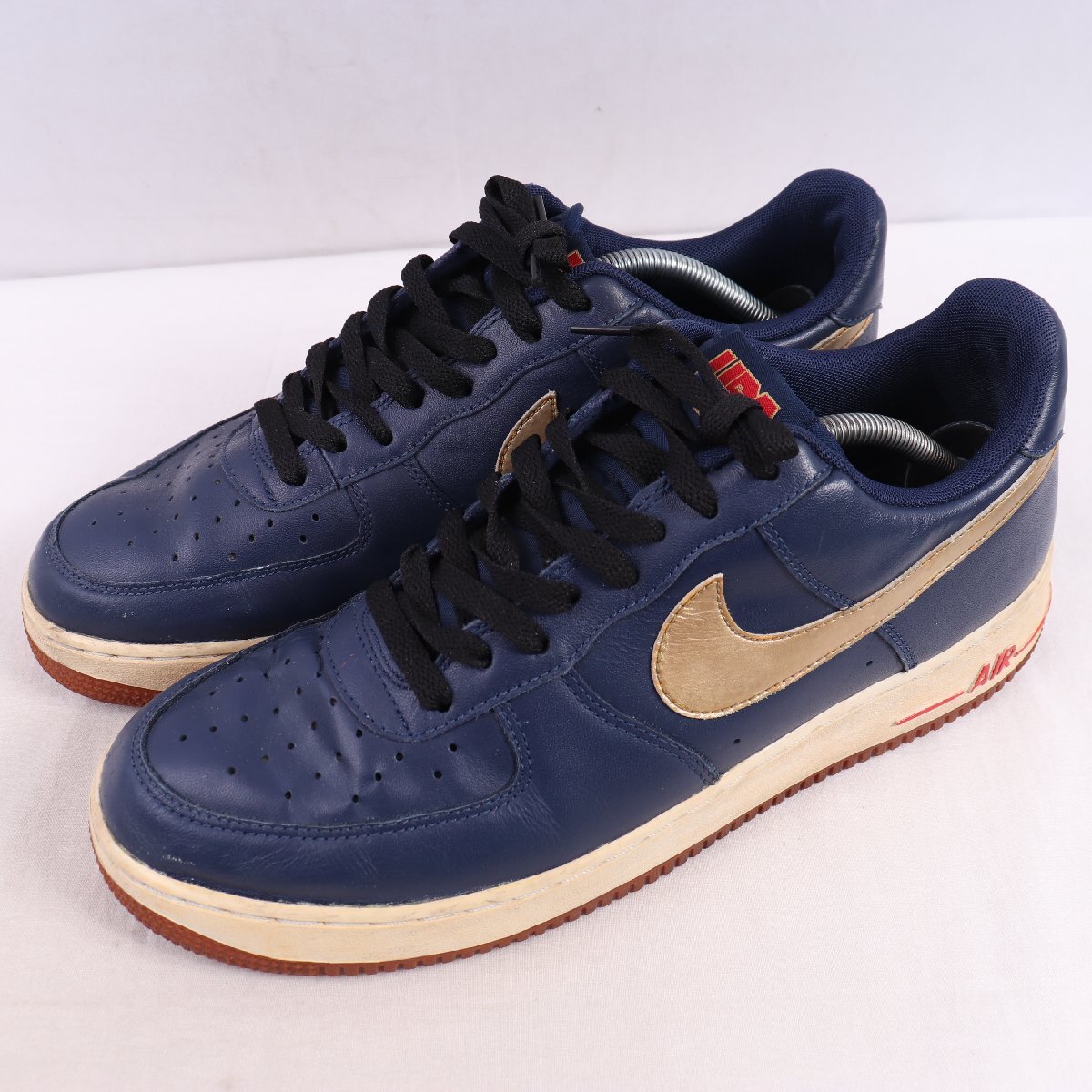 AIR FORCE 1 ”USAB PACK” 29.0cm/NIKE エアフォース1 07 LV8 4ナイキ 古着 中古 紺 ネイビー ゴールド 赤 メンズ スニーカー xx9392拍卖