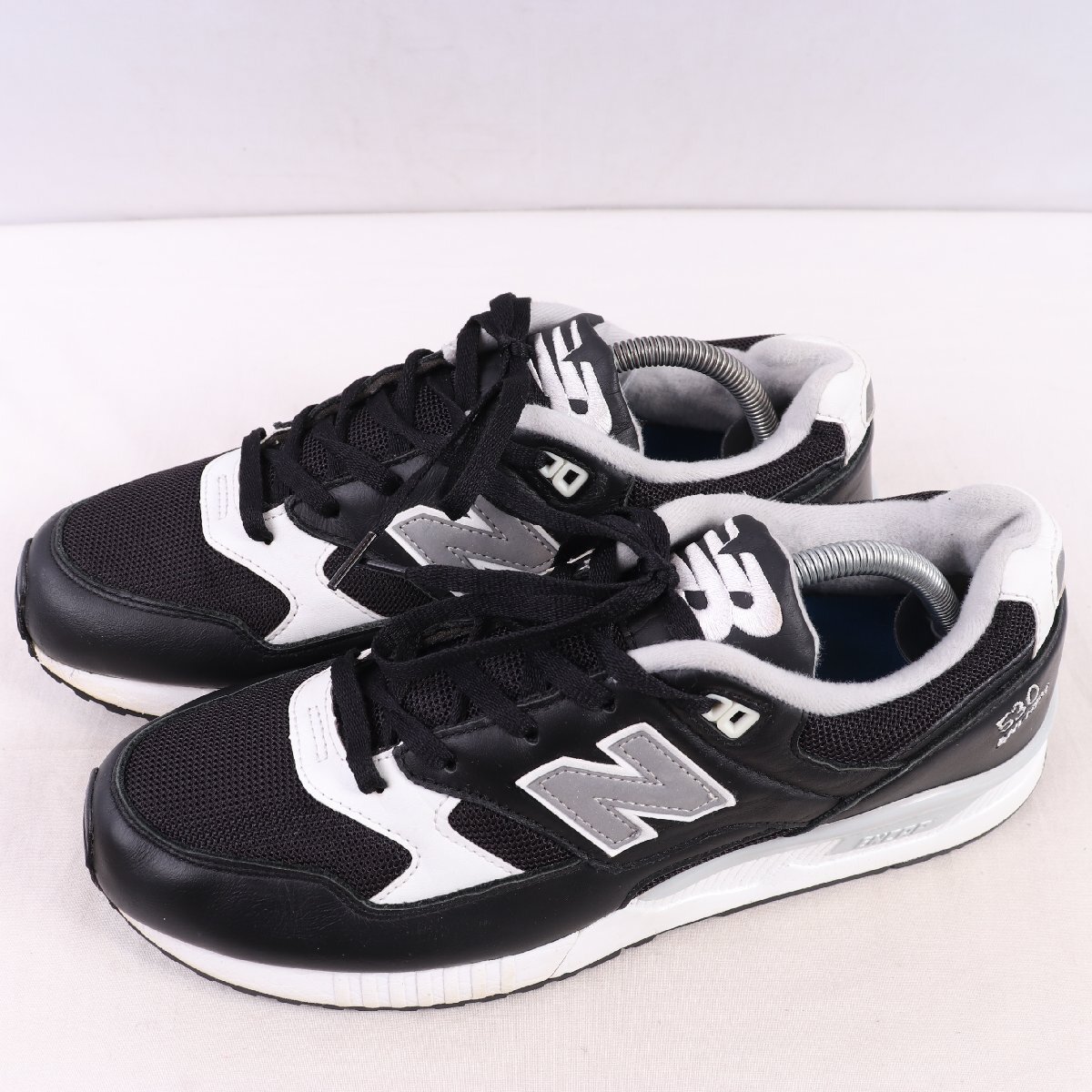 530 ニューバランス 28.0cm/new balance 黒 ブラック 銀 シルバー 白 ホワイト 中古 古着 スニーカー メンズ yy7034拍卖