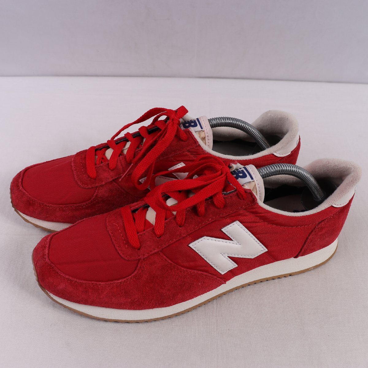 220 ニューバランス 28.0cm/new balance 赤 レッド 白 ホワイト 中古 古着 メンズ スニーカー yy7047拍卖