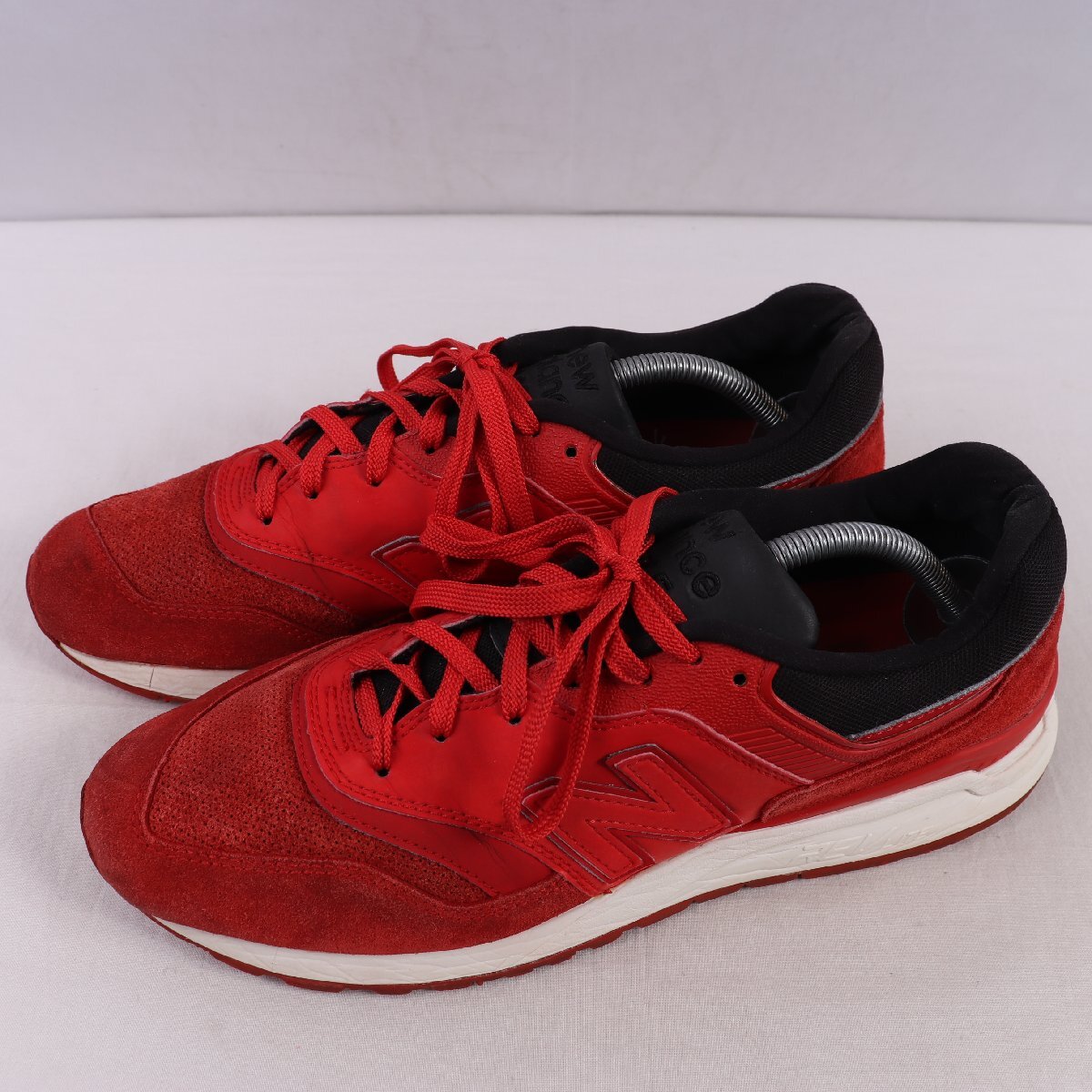 997.5 ニューバランス 28.0cm/new balance 赤 レッド 黒 ブラック 中古 古着 スニーカー メンズ yy7041拍卖