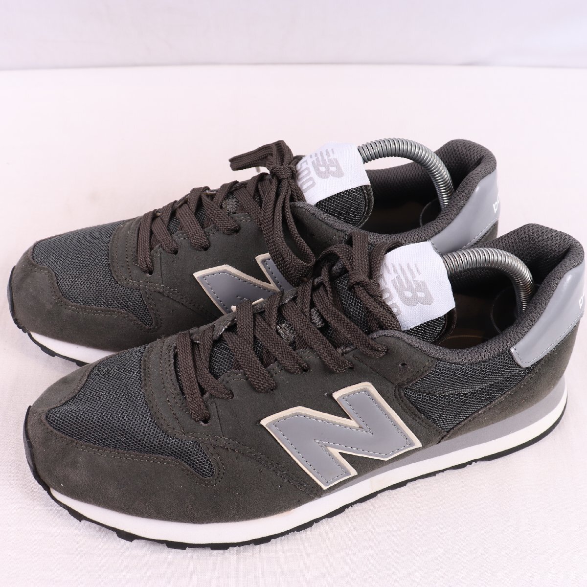 500 ニューバランス 26.0cm/new balance 深緑 ダークグリーン 灰 グレー 中古 古着 メンズ スニーカー yy7064拍卖