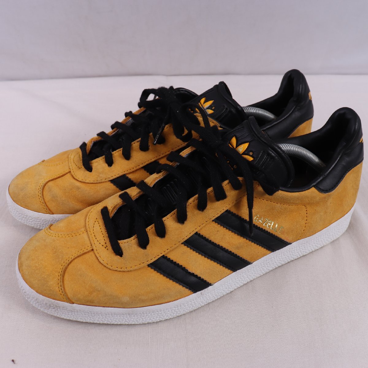 GAZELLE 29.5cm/adidas ガゼル ガッツレー アディダス スニーカー 黄色 イエロー 黒 中古 古着 メンズ ad6805拍卖