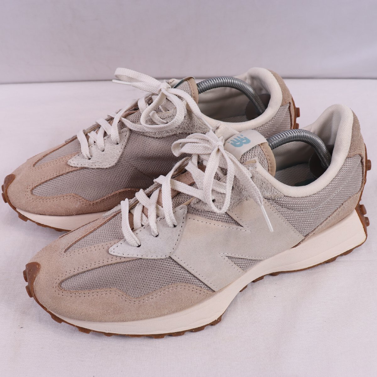 327 ニューバランス 28.5cm/New Balance MS327RE ベージュブラウン 白 グレー 中古 古着 スニーカー メンズ yy691拍卖