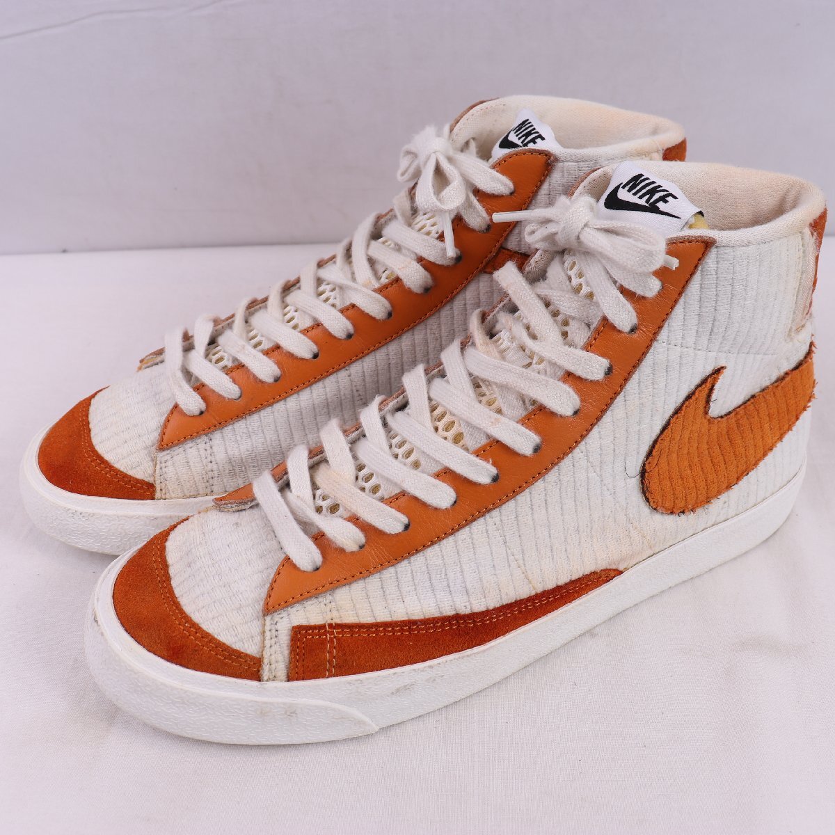 BLAZER MID BY YOU 29.5cm/NIKE ブレザー ミッド ナイキ 古着 中古 白 ホワイト オレンジ メンズ スニーカー xx9402拍卖