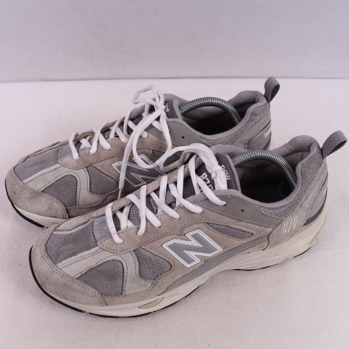 878 ニューバランス 28.0cm/new balance 灰 グレー 銀 シルバー 中古 古着 メンズ スニーカー yy7122拍卖